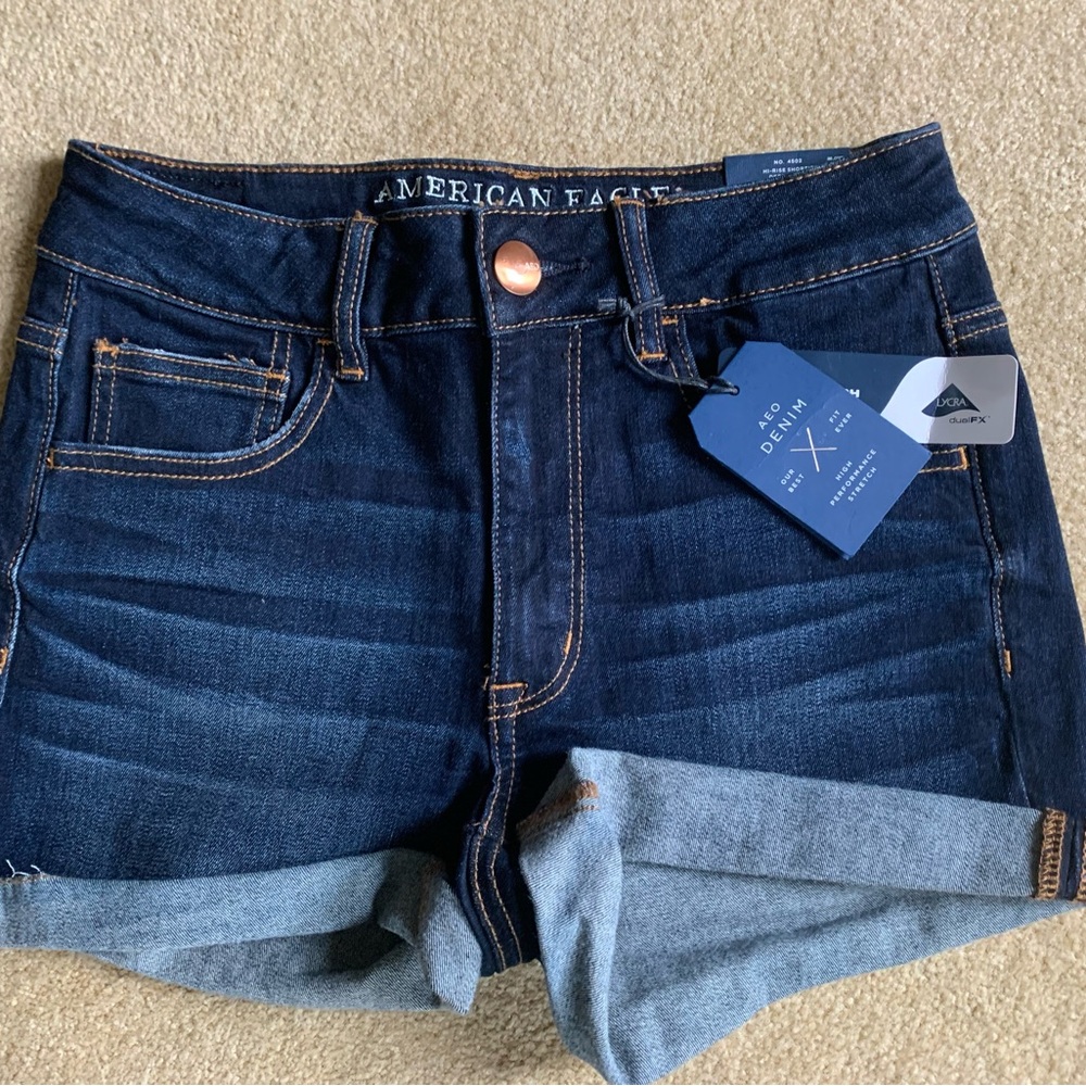 American Eagle Outfitters Women's Dark Blue Denim Shorts.  Size 6 $22